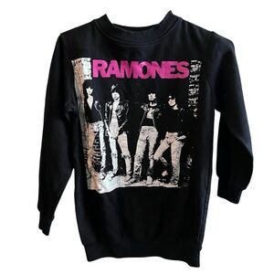 Ramones Black Sweatshirt Band Graphic Womens size XS